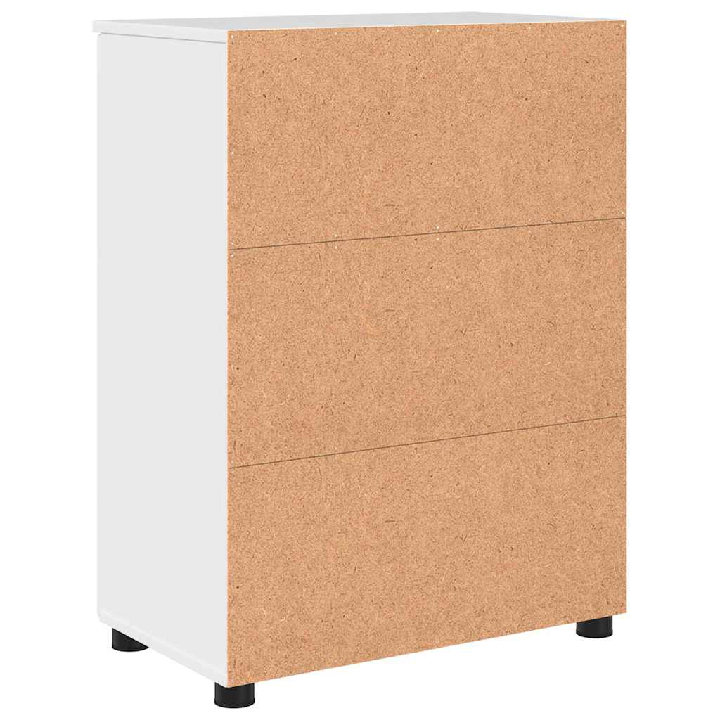Bathroom Cabinet with Storage High Gloss White 60 x 35 x 80 cm
