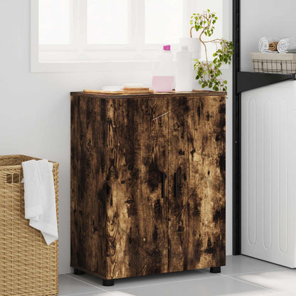 Bathroom Cabinet Smoked Oak 60 x 35 x 80 cm