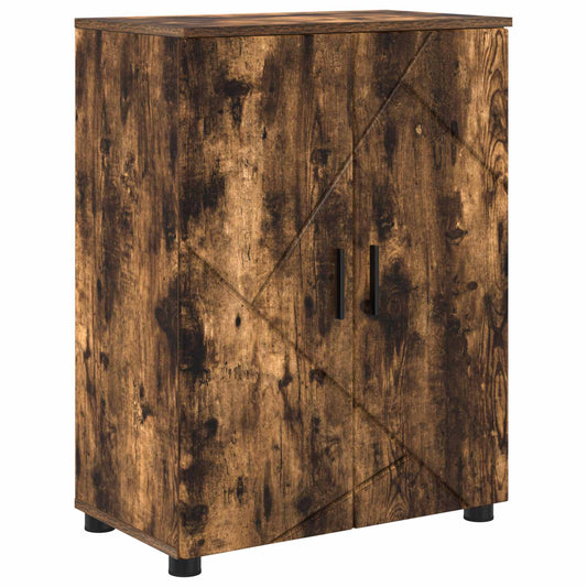 Bathroom Cabinet Smoked Oak 60 x 35 x 80 cm