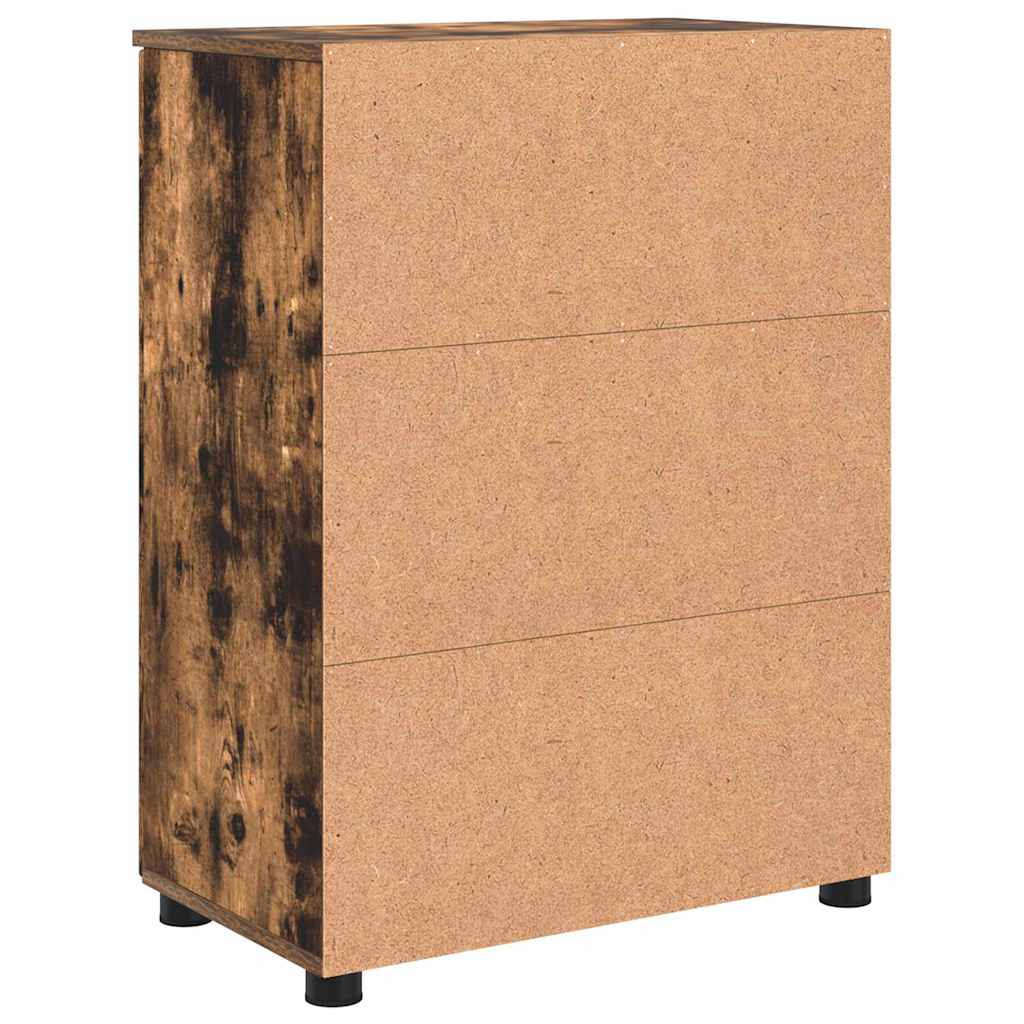 Bathroom Cabinet with Storage Smoked Oak 60 x 35 x 80 cm