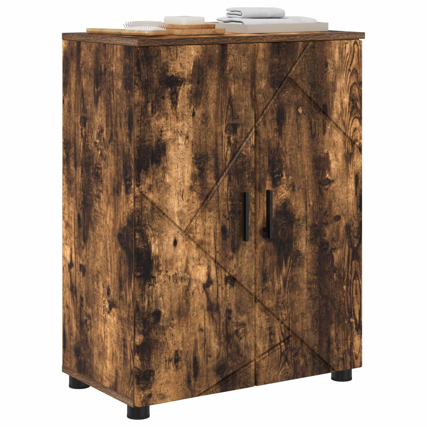 Bathroom Cabinet Smoked Oak 60 x 35 x 80 cm