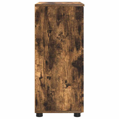 Bathroom Cabinet with Storage Smoked Oak 60 x 35 x 80 cm