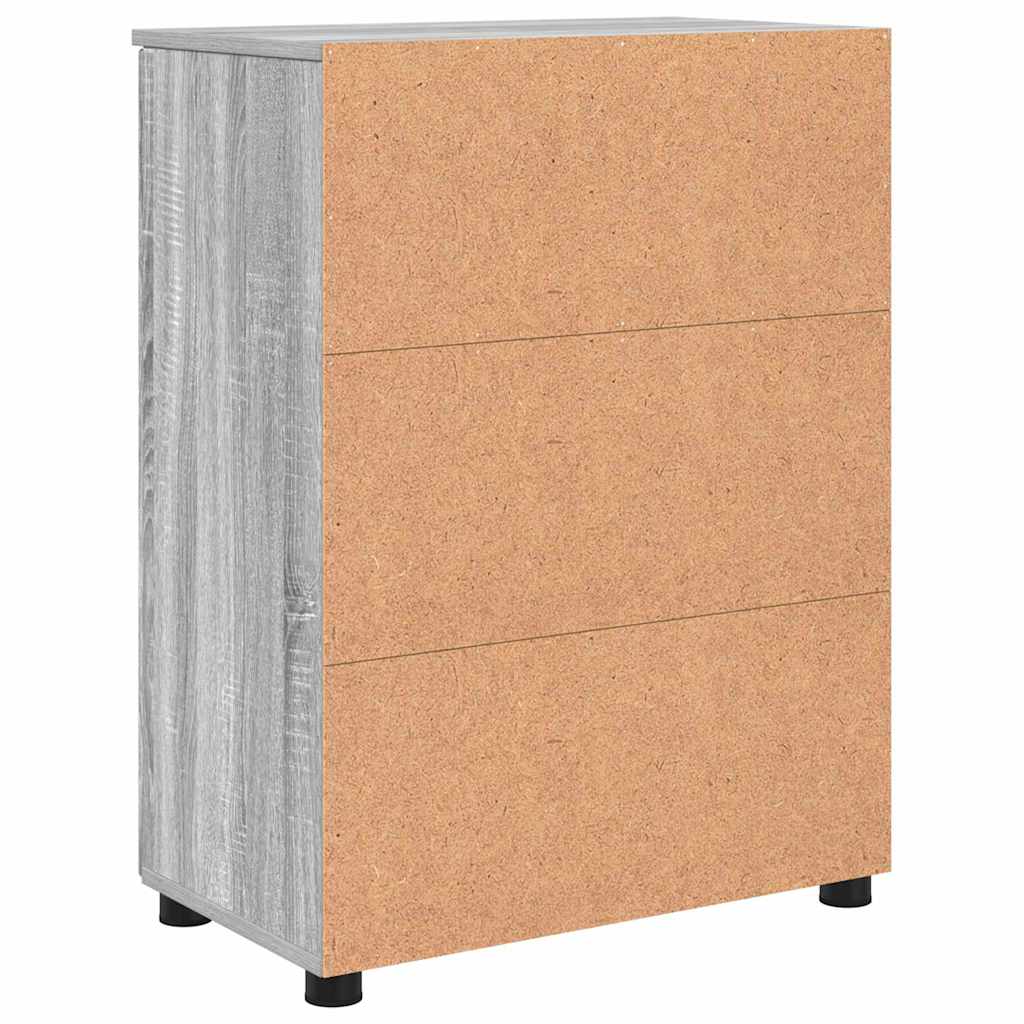 Bathroom Cabinet with Storage Grey Sonoma 60 x 35 x 80 cm