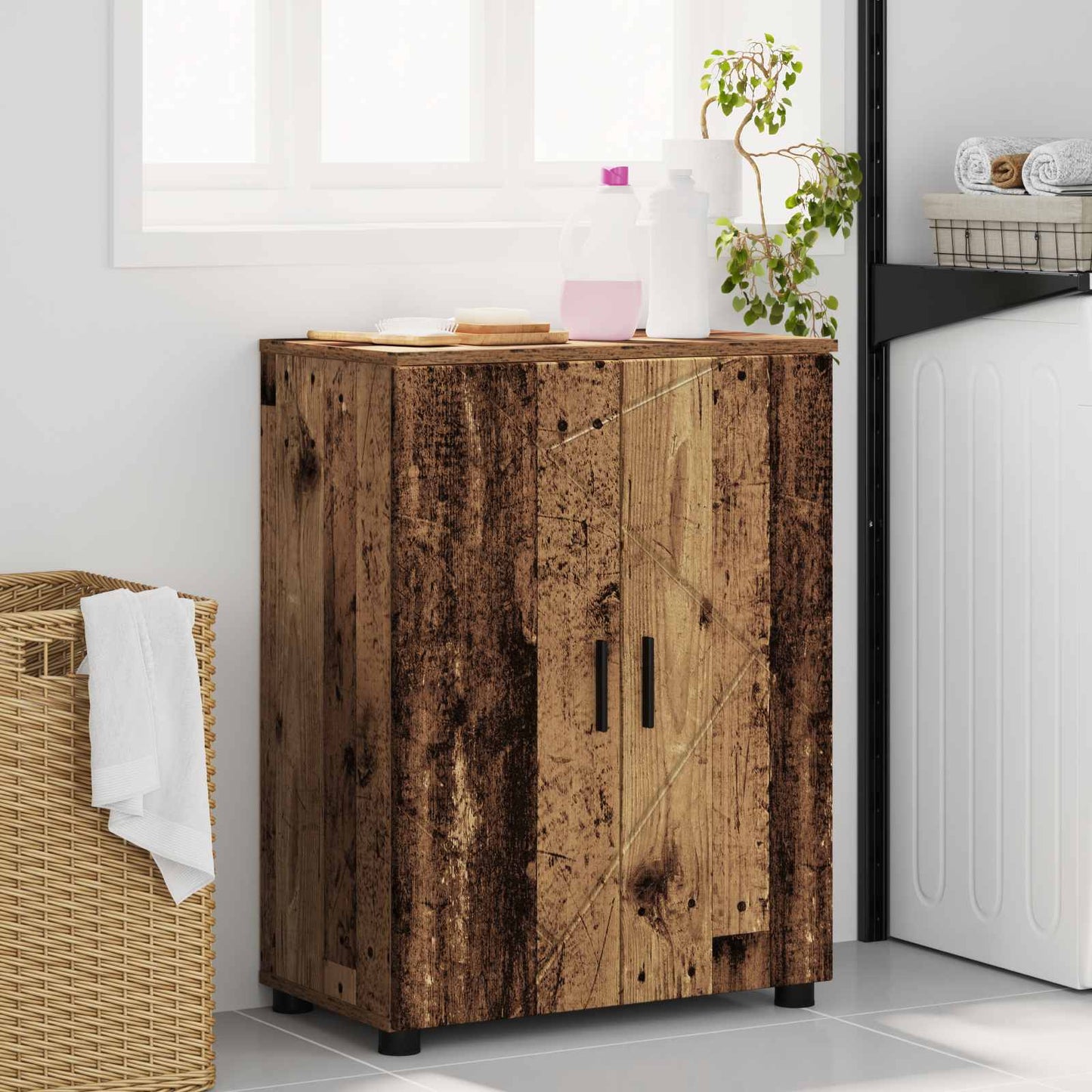 Bathroom Cabinet Old Wood 60 x 35 x 80 cm