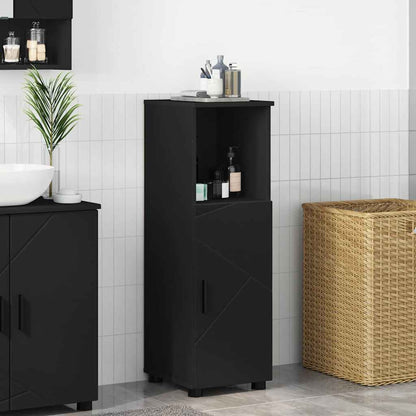 Bathroom Cabinet Black 30 x 35 x 95 cm Engineered wood & Metal