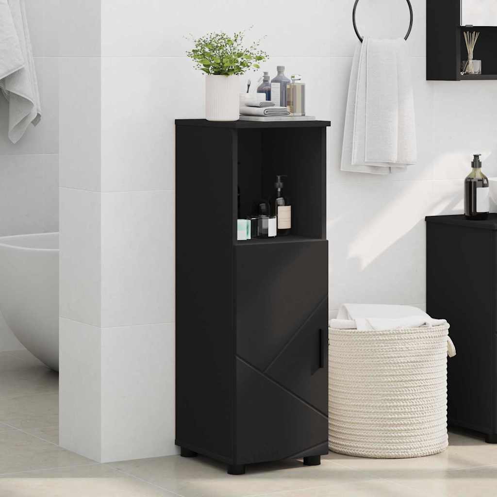 Bathroom Cabinet Black 30 x 35 x 95 cm Engineered wood & Metal