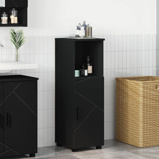 Bathroom Cabinet Black 30 x 35 x 95 cm Engineered wood, Metal