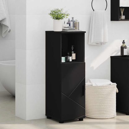 Bathroom Cabinet Black 30 x 35 x 95 cm Engineered wood & Metal