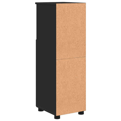 Bathroom Cabinet Black 30 x 35 x 95 cm Engineered wood & Metal