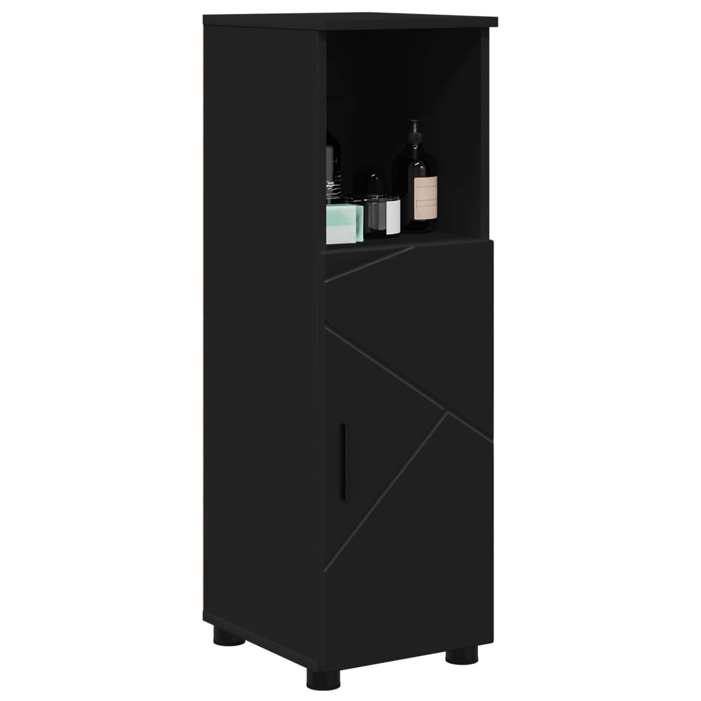 Bathroom Cabinet Black 30 x 35 x 95 cm Engineered wood & Metal
