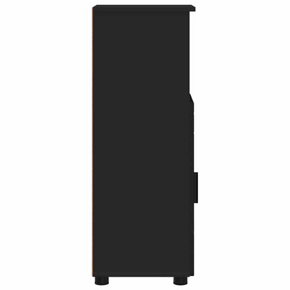 Bathroom Cabinet Black 30 x 35 x 95 cm Engineered wood & Metal