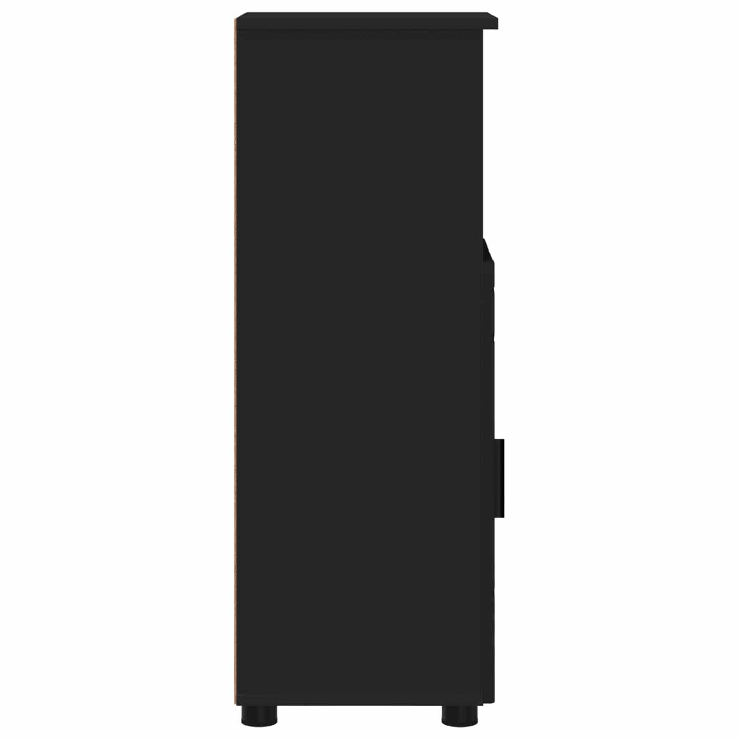 Bathroom Cabinet Black 30 x 35 x 95 cm Engineered wood & Metal