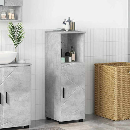 Bathroom Cabinet with Storage Concrete Grey 30 x 35 x 95 cm