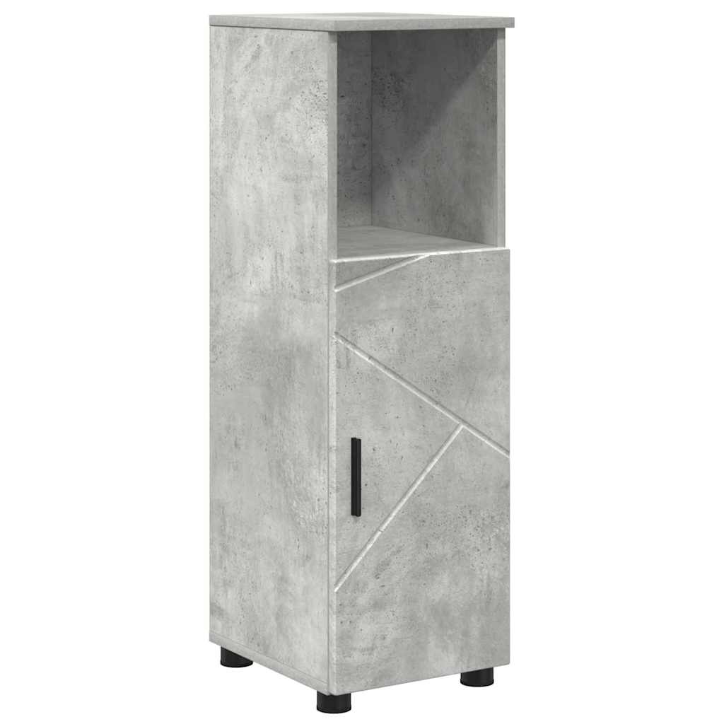 Bathroom Cabinet with Storage Concrete Grey 30 x 35 x 95 cm