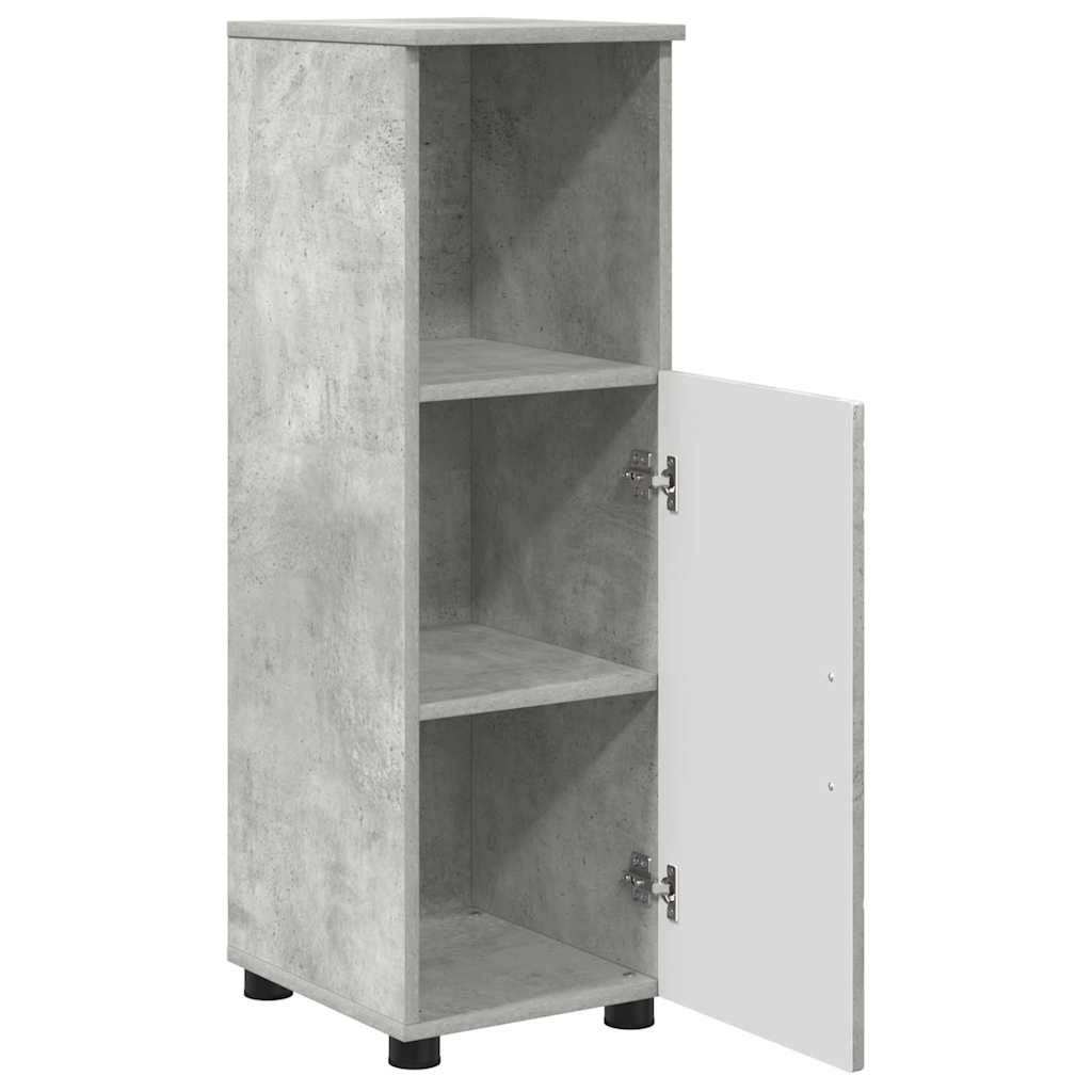 Bathroom Cabinet with Storage Concrete Grey 30 x 35 x 95 cm