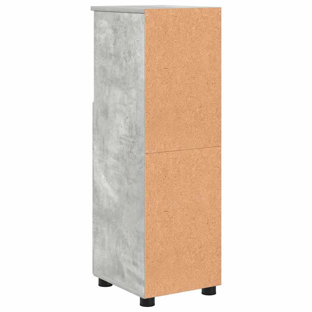 Bathroom Cabinet with Storage Concrete Grey 30 x 35 x 95 cm
