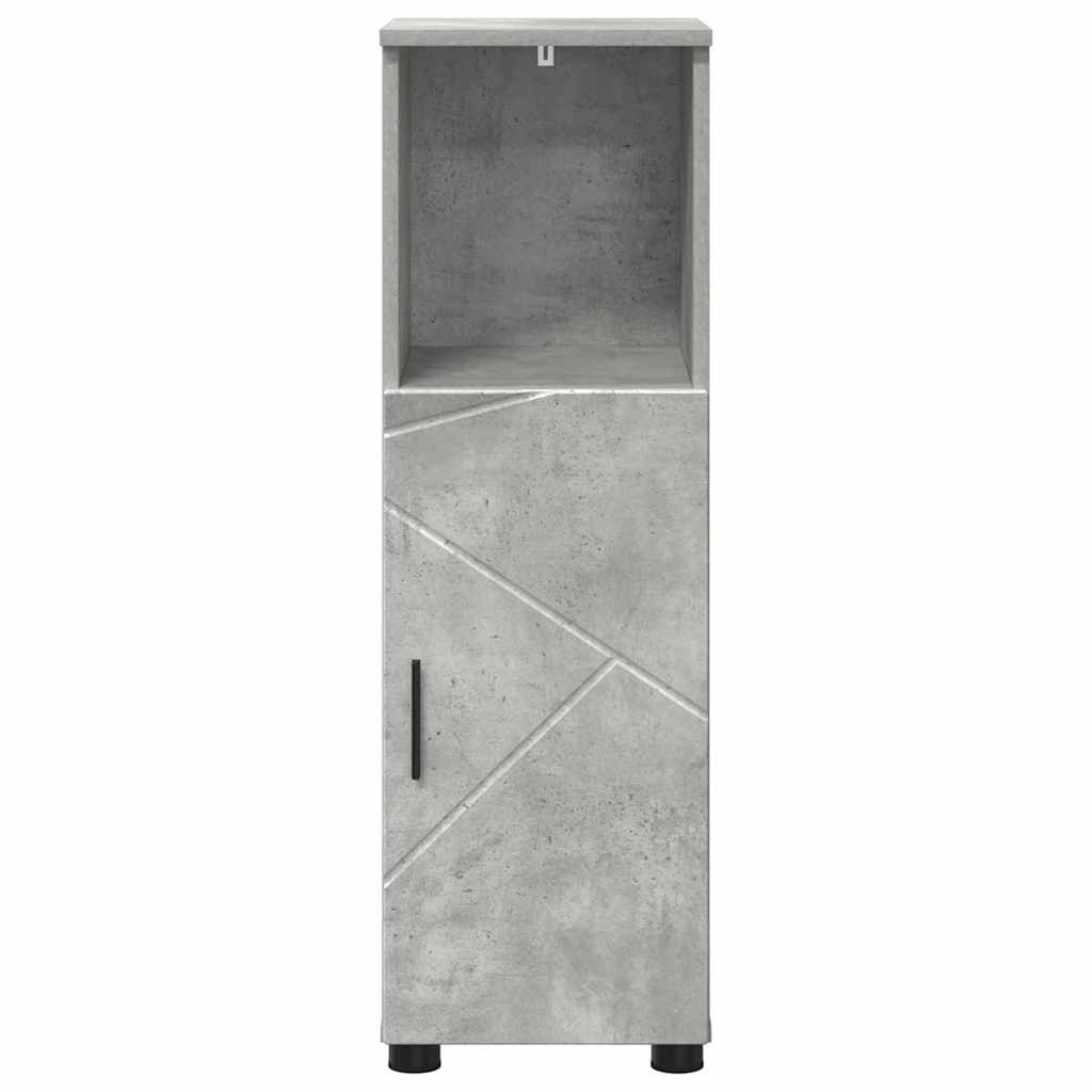 Bathroom Cabinet with Storage Concrete Grey 30 x 35 x 95 cm