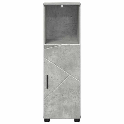Bathroom Cabinet with Storage Concrete Grey 30 x 35 x 95 cm
