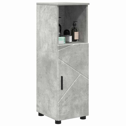 Bathroom Cabinet with Storage Concrete Grey 30 x 35 x 95 cm