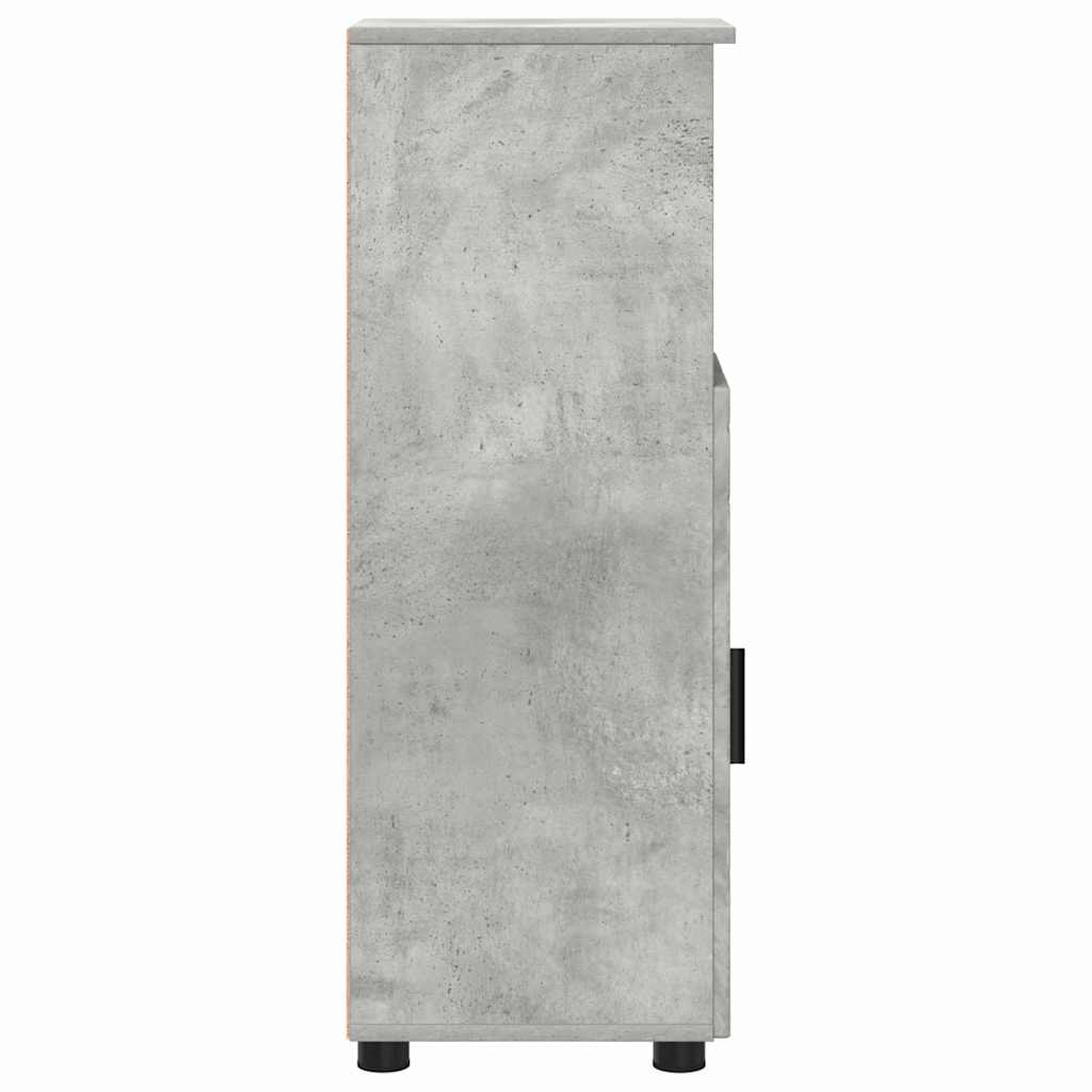 Bathroom Cabinet with Storage Concrete Grey 30 x 35 x 95 cm