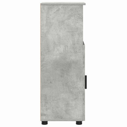 Bathroom Cabinet with Storage Concrete Grey 30 x 35 x 95 cm