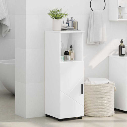 Bathroom Cabinet with Storage High Gloss White 30 x 35 x 95 cm