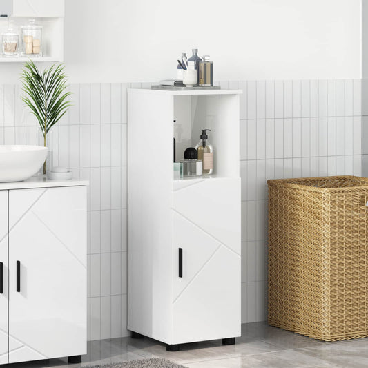 Bathroom Cabinet High Gloss White 30 x 35 x 95 cm