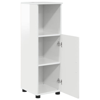 Bathroom Cabinet with Storage High Gloss White 30 x 35 x 95 cm