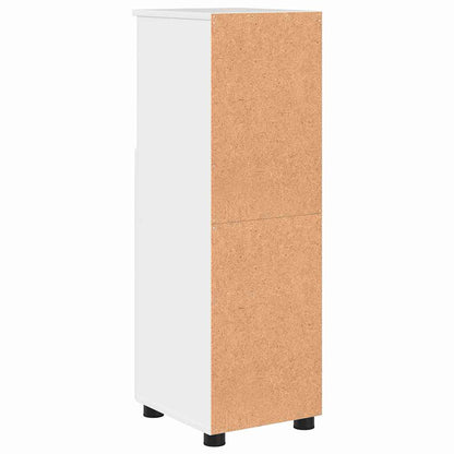 Bathroom Cabinet with Storage High Gloss White 30 x 35 x 95 cm