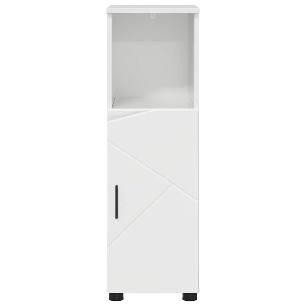 Bathroom Cabinet with Storage High Gloss White 30 x 35 x 95 cm