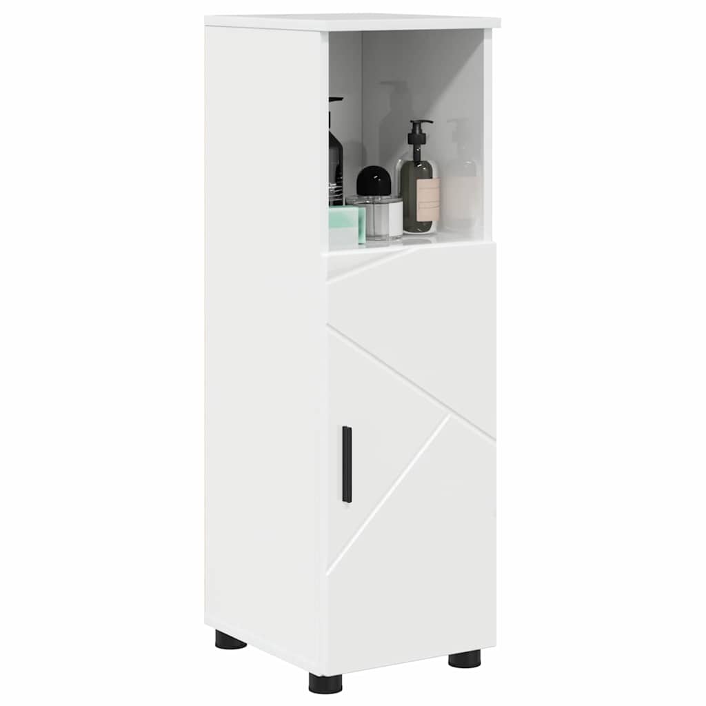 Bathroom Cabinet with Storage High Gloss White 30 x 35 x 95 cm
