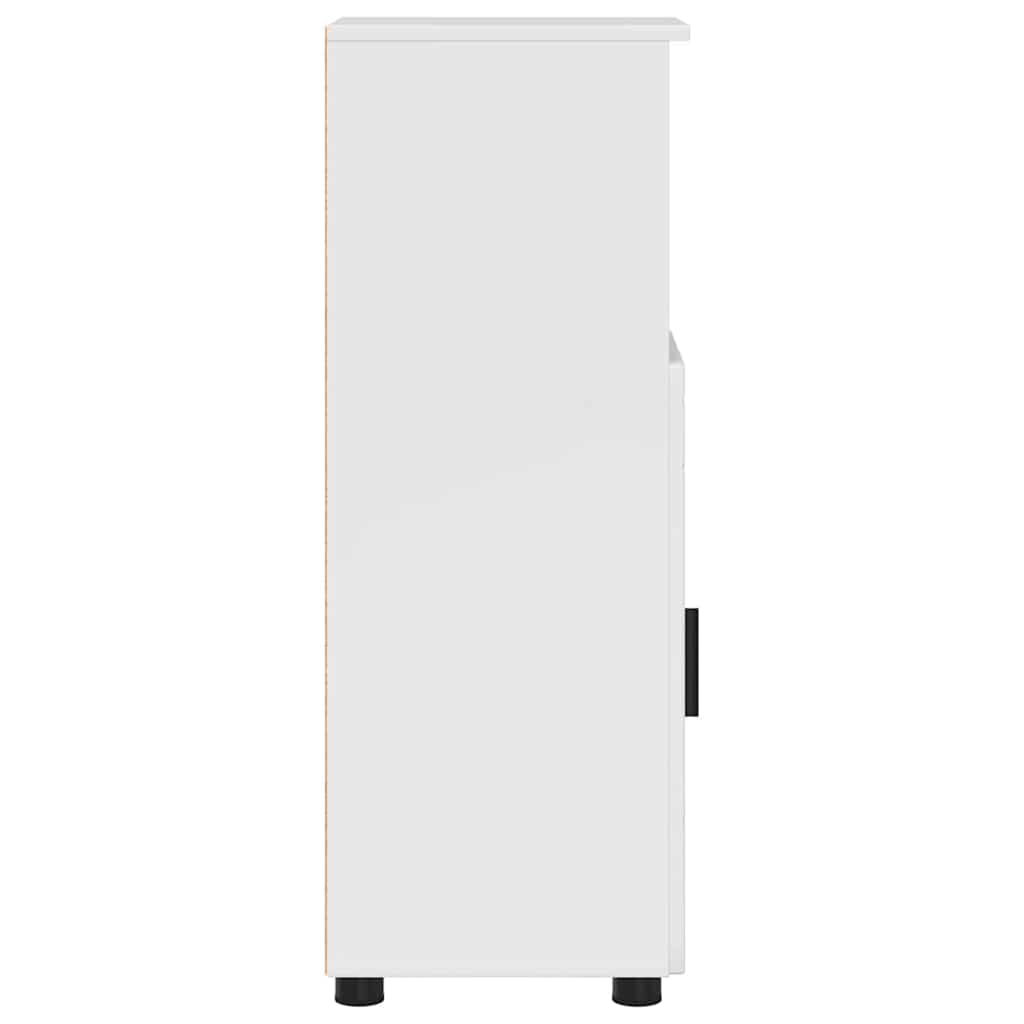 Bathroom Cabinet with Storage High Gloss White 30 x 35 x 95 cm