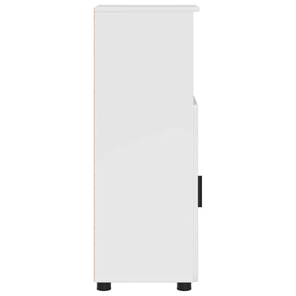 Bathroom Cabinet with Storage High Gloss White 30 x 35 x 95 cm