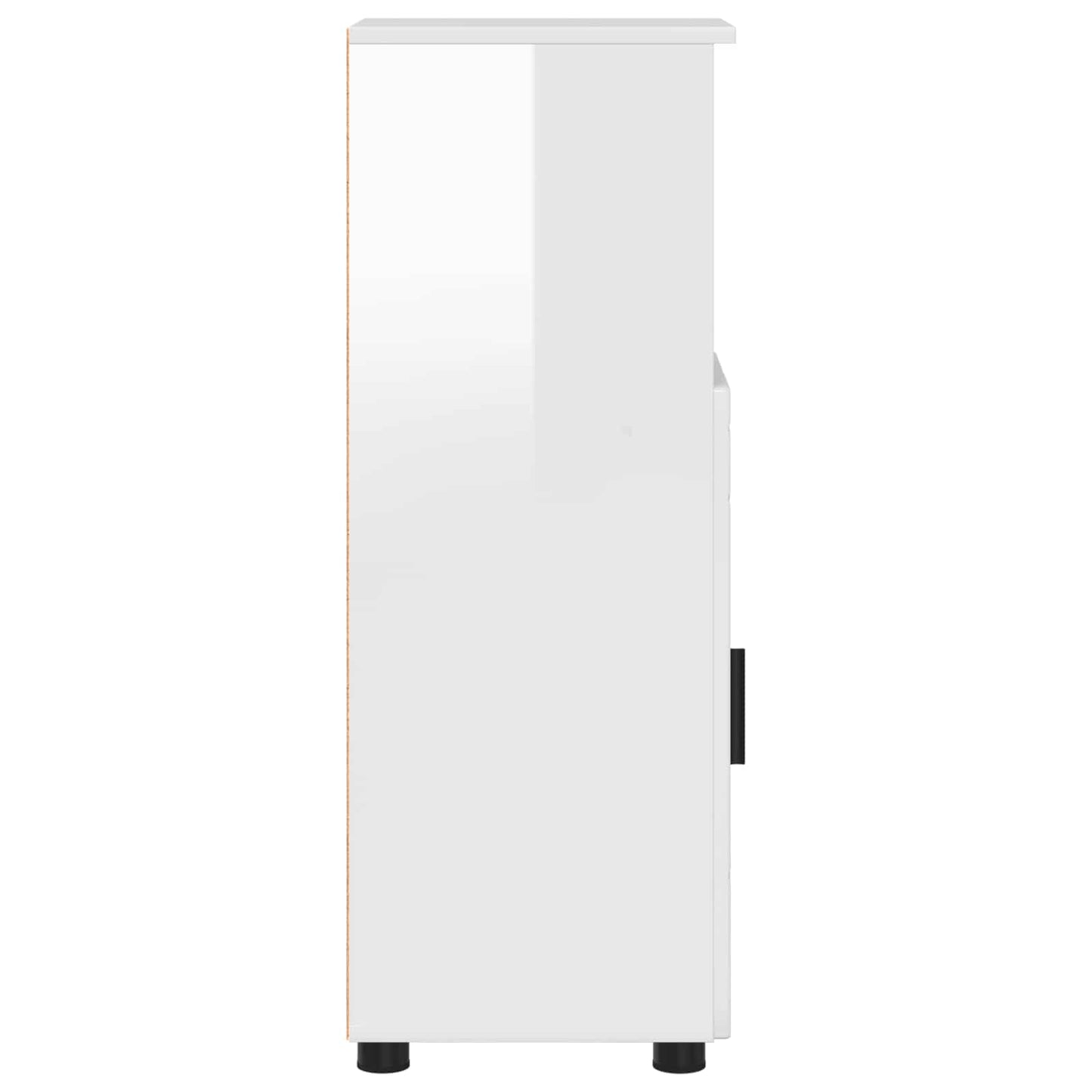 Bathroom Cabinet with Storage High Gloss White 30 x 35 x 95 cm