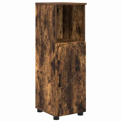 Bathroom Cabinet with Storage Smoked Oak 30 x 35 x 95 cm