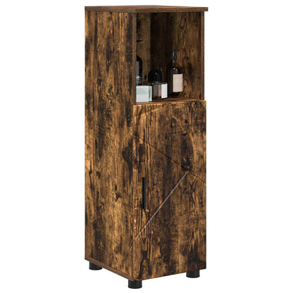 Bathroom Cabinet with Storage Smoked Oak 30 x 35 x 95 cm
