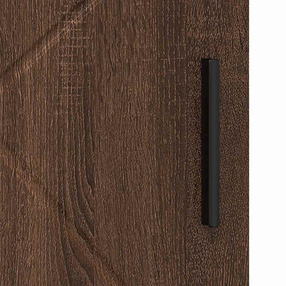 Bathroom Cabinet with Storage Brown Oak 30 x 35 x 95 cm