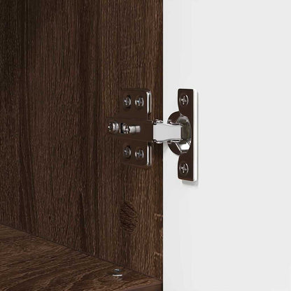 Bathroom Cabinet with Storage Brown Oak 30 x 35 x 95 cm