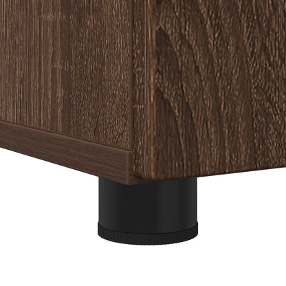 Bathroom Cabinet with Storage Brown Oak 30 x 35 x 95 cm