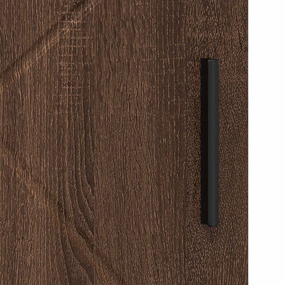 Bathroom Cabinet with Storage Brown Oak 30 x 35 x 95 cm