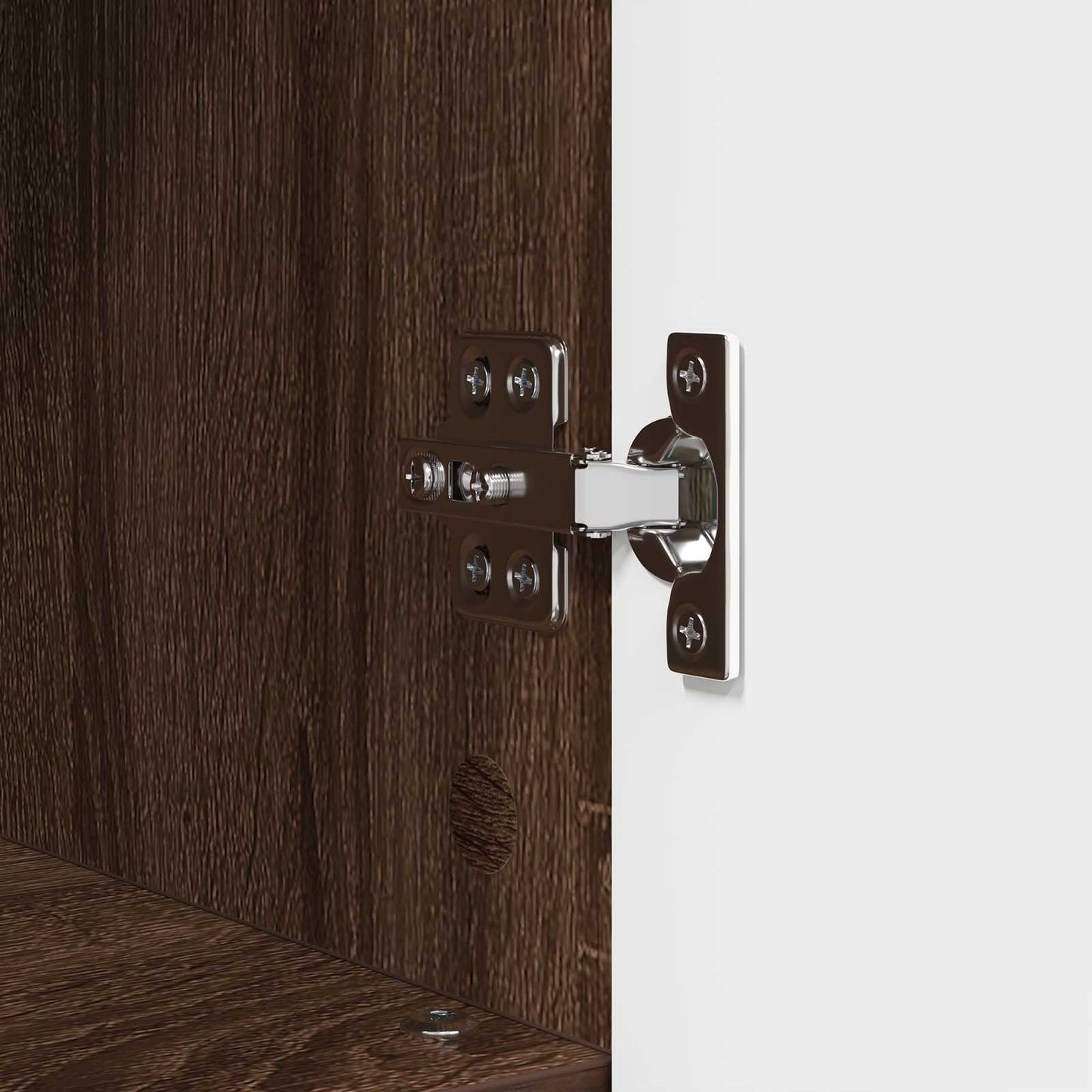Bathroom Cabinet with Storage Brown Oak 30 x 35 x 95 cm