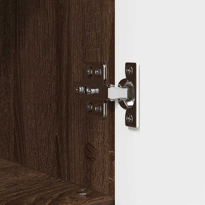 Bathroom Cabinet with Storage Brown Oak 30 x 35 x 95 cm