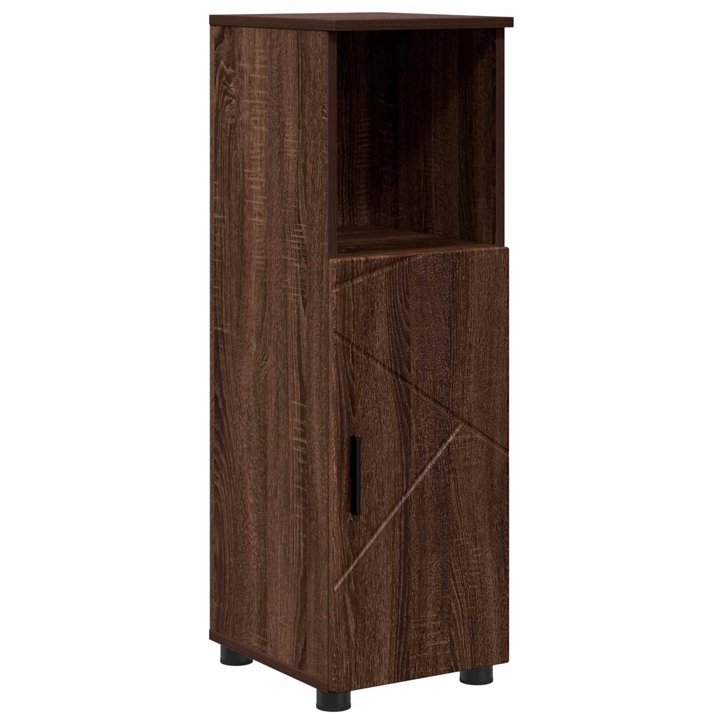 Bathroom Cabinet with Storage Brown Oak 30 x 35 x 95 cm