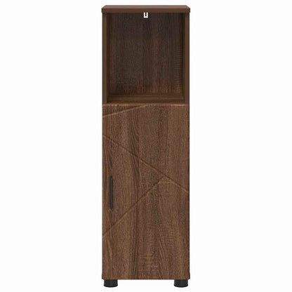 Bathroom Cabinet with Storage Brown Oak 30 x 35 x 95 cm