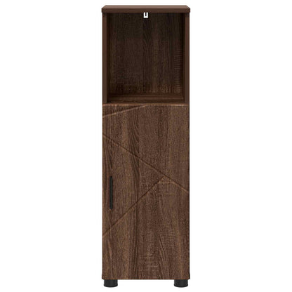Bathroom Cabinet with Storage Brown Oak 30 x 35 x 95 cm