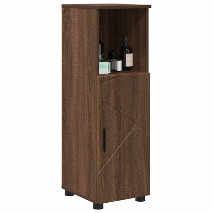 Bathroom Cabinet with Storage Brown Oak 30 x 35 x 95 cm