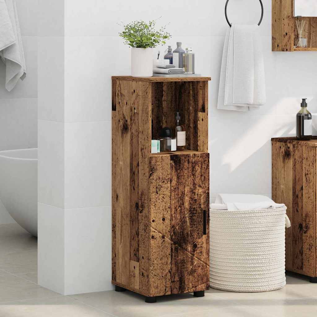 Bathroom Cabinet with Storage Old Wood 30 x 35 x 95 cm