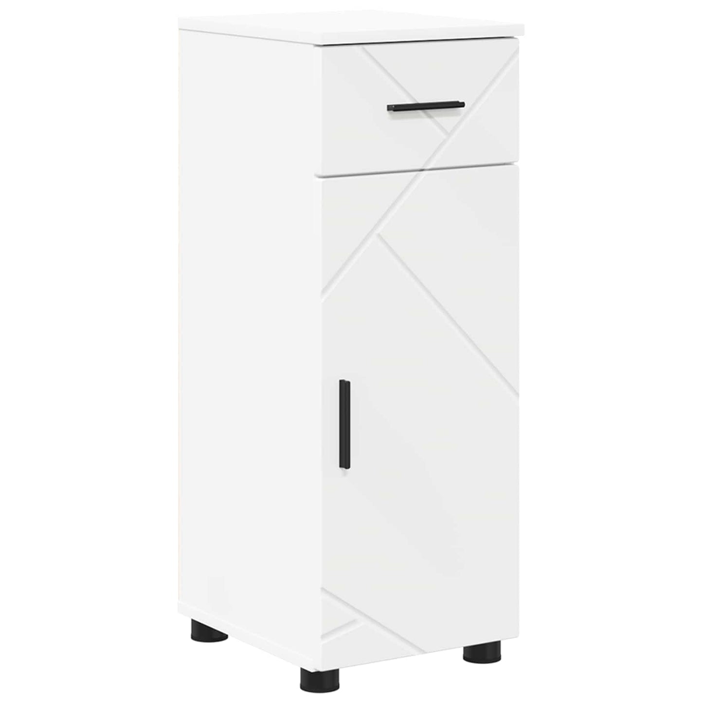 Bathroom Cabinet White 30 x 35 x 80 cm Engineered wood & Metal