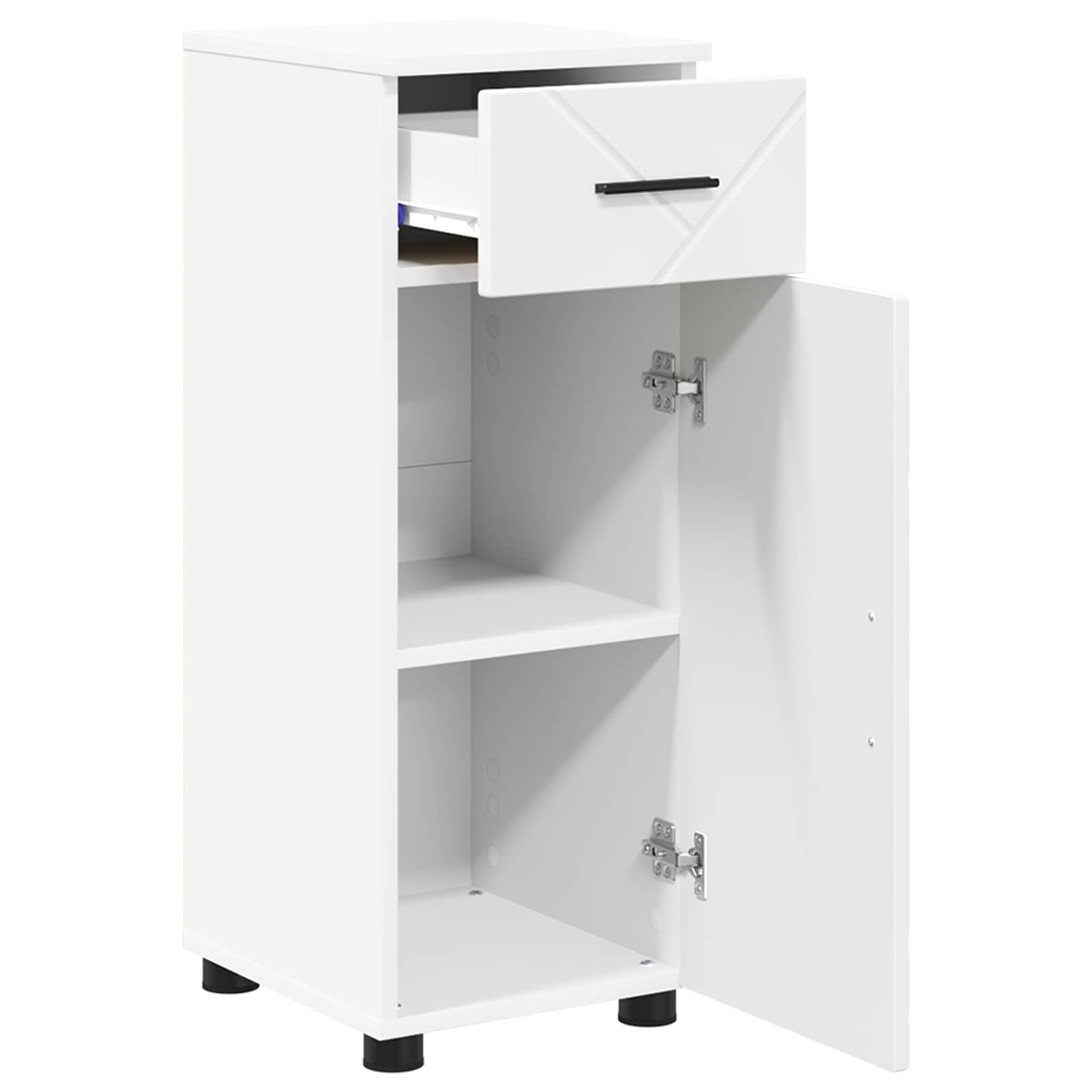 Bathroom Cabinet White 30 x 35 x 80 cm Engineered wood & Metal