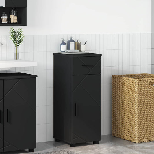 Bathroom Cabinet Black 30 x 35 x 80 cm Engineered wood, Metal